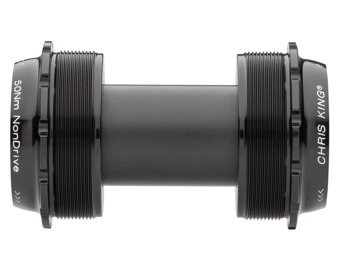 Chris King ThreadFit T47 24x Bottom Bracket w/Fit Kit 4 (Black) (T47 External) (For Shimano Hollowtech II)